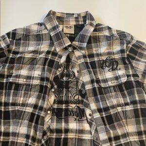 Harley Short sleeve button up blouse